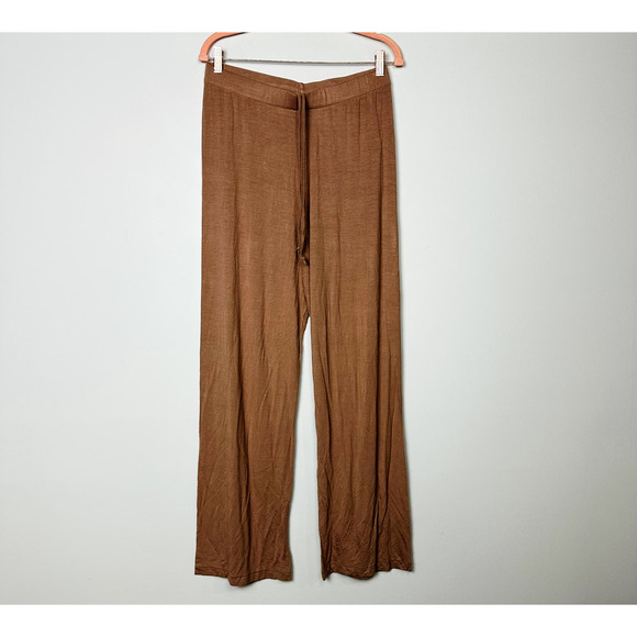 SKIMS Other - SKIMS NWOT Brown Straight Leg Rayon Spandex Lounge Pants Size Medium